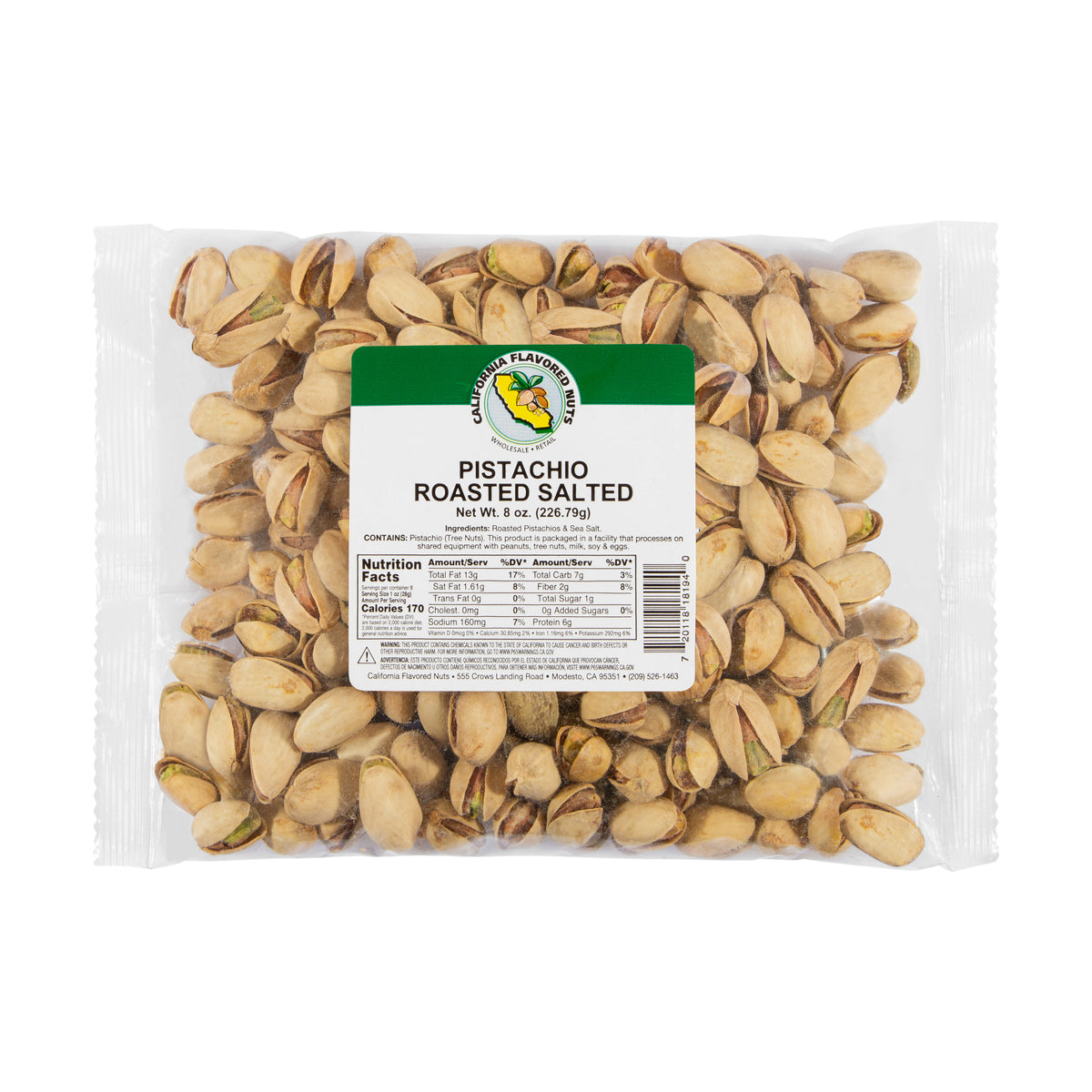 Pistachos asados y salados