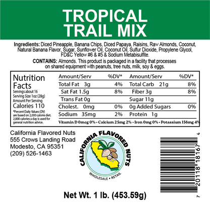 Mezcla de frutos secos tropicales